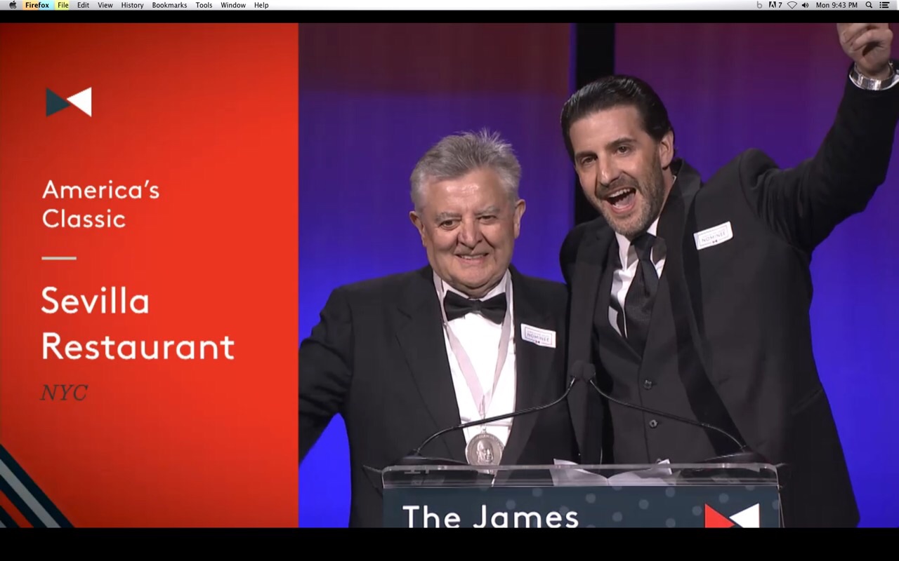 JBF Sevilla Acceptance Speech